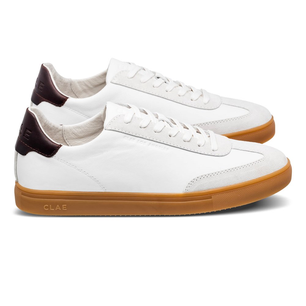 CLAE DEANE Shoes Womens USA635-U87 In White Walrus Brown Light Gum